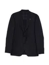 Lardini Blazer With Patch Pockets In Black