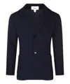 Lardini Single Breasted Jacket With Broad Peak Lapels In Blue