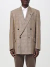 Lardini Double-breasted Jacket With Prince Of Wales Pattern In Beige