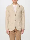 Lardini Single-breasted Wool Blend Blazer In Beige