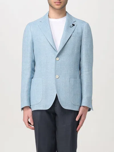 Lardini Blazer  Men Color Gnawed Blue