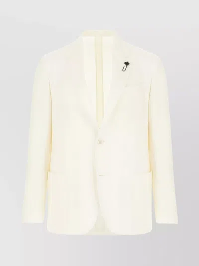 Lardini Blazer Single-breasted Front Pockets In Neutral