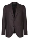 Lardini Blazer With Classic Tailoring And Texture In Burgundy