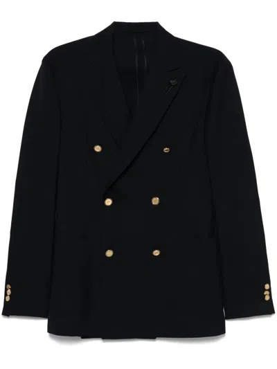 Lardini Blazer With Pin In Blue