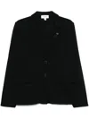 Lardini Rome Herringbone Blazer Vents In Black