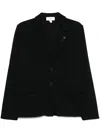 Lardini Rome Herringbone Blazer Vents In Black