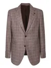 Lardini Sophisticated Blazer With Check Pattern And Tailored Fit In Multi