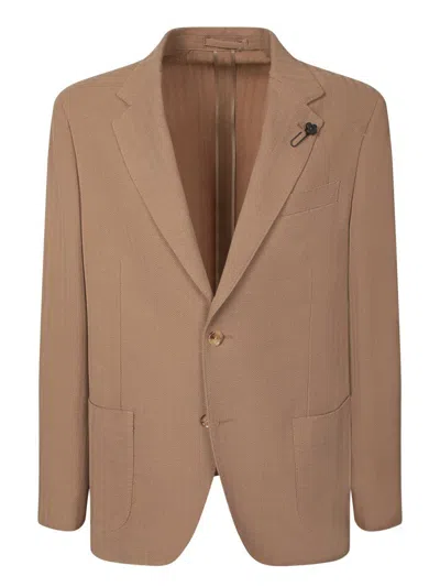 Lardini Special Single-breasted Tailored Blazer In Nude