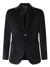 Lardini Tailored Black Blazer With Precision Craftsmanship And Elegance In Black