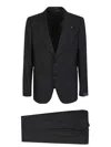 Lardini Wool Single-breasted Suit In Black