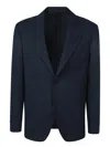 Lardini Single-breasted Wool Blazer In Blue