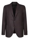 Lardini Blazer With Classic Tailoring And Texture In Brown