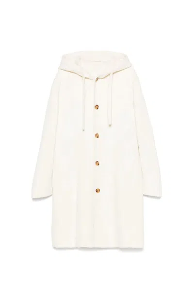 Lardini Wool Coat In Weiss