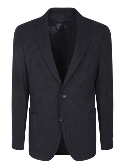 Lardini Blue Bouclã© Jacket