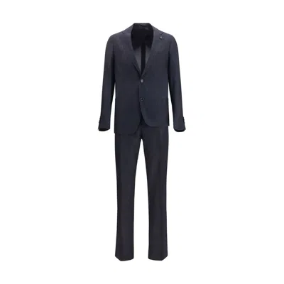 Lardini Blue Cotton Two-piece Men's Suit