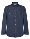 Lardini Regular Fit Shirt With Chest Pockets In Blue