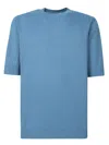 Lardini Crew Neck Knitwear In Light Blue Linen And Cotton In Blue