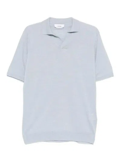 Lardini Blue Linen Cotton Polo
