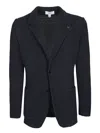 Lardini Blue Linen Jacket Cardigan