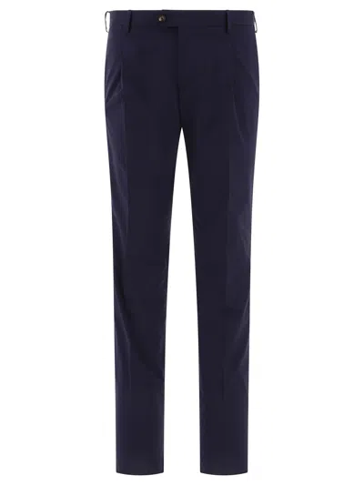 Lardini Blue Pleated Trousers For Men From  In Navy