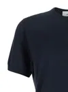 Lardini Blue Ribbed Crewneck Sweater In Blu