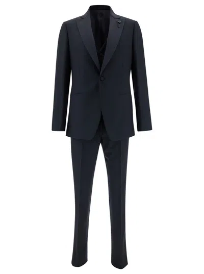 LARDINI BLUE SINGLE-BREASTED SUIT