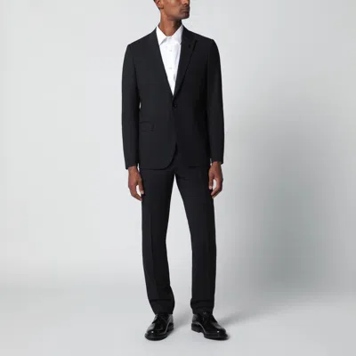Lardini Single-breasted Suit Featuring Straight-leg Trousers In Black