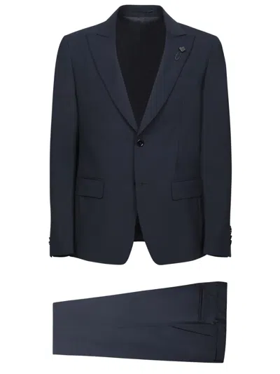 Lardini Blue Wool Suit