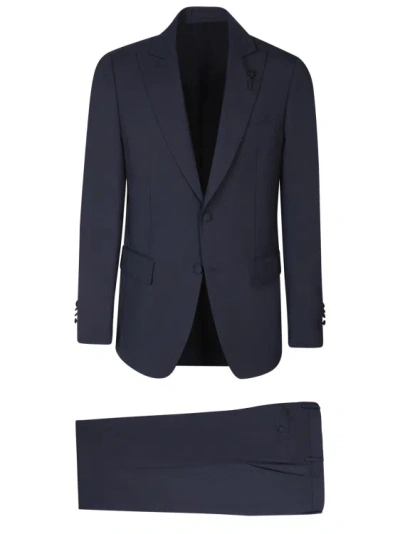 Lardini Blue Wool Suit