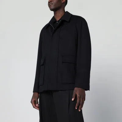 LARDINI LARDINI BLUE ZIPUP WOOL JACKET