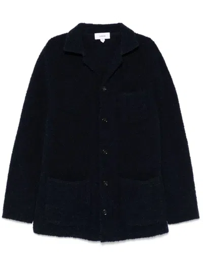 Lardini Spread-collar Shirt Jacket In Blue