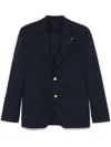 Lardini Navy Blue Tailored Jacket With Functional Pockets In 蓝色