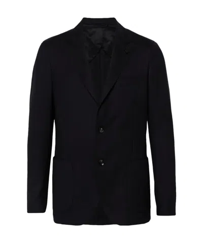 LARDINI BROOCH-DETAIL BLAZER