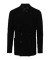 Lardini Wool Blend Jacket Dart Detailing In Black