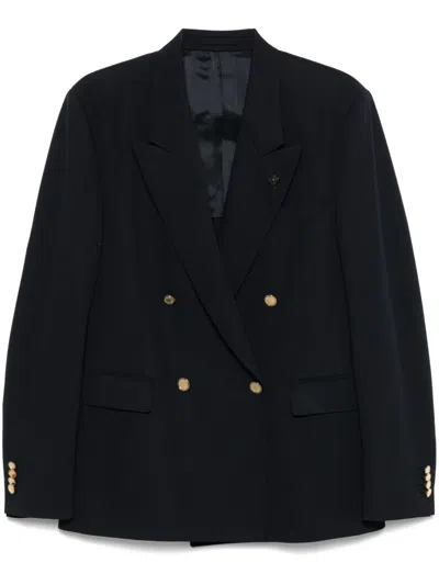 Lardini Brooch-detail Blazer In Blue