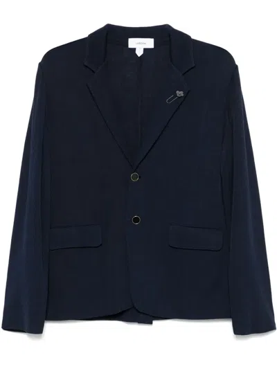 Lardini Brooch-detail Blazer In Blue