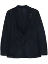 Lardini Tailored Blazer With Classic Notch Lapel In Blue