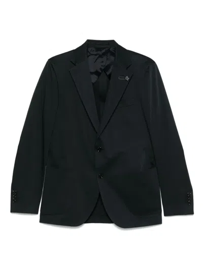 Lardini Brooch-detail Blazer In Blue