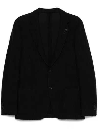 Lardini Brooch-detail Blazer In Blue
