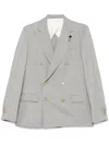 Lardini Tailored Wool Blend Blazer In Transparent