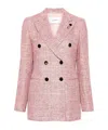 Lardini Brooch-detail Blazer In Pink
