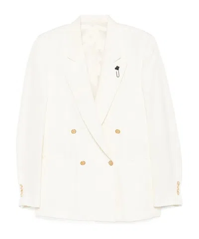 LARDINI BROOCH-DETAIL BLAZER