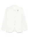 Lardini Basket-weave Single-breasted Blazer In White