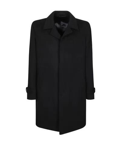 LARDINI LARDINI LONG-SLEEVED BROOCH-DETAILED COAT