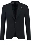 Lardini Single-breasted Virgin Wool Blend Blazer In Blue