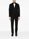 Lardini Brooch-detail Single-breasted Suit In Black