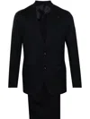 Lardini Brooch-detail Single-breasted Suit In Blue