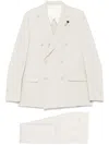 Lardini Soiree Double Breasted Six Button Jacket In 中性色