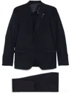 Lardini Brooch-detail Suit In Blue