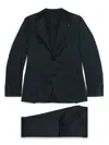 Lardini Tailored Blue Suit With Single-breasted Jacket And Flat-front Trousers In Blue